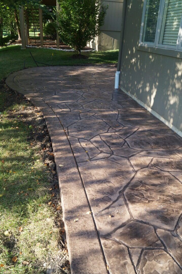 Stamped Concrete Patio located in Olathe, Kansas