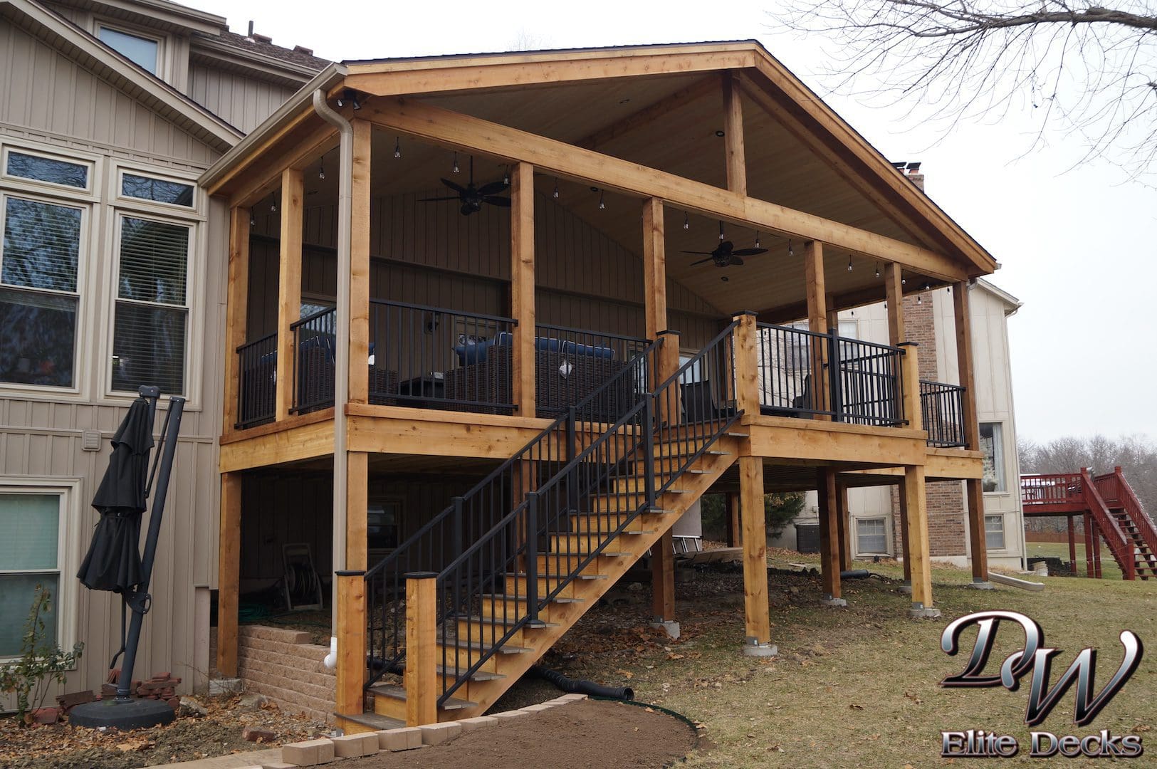 Covered Deck located in Overland Park, Kansas