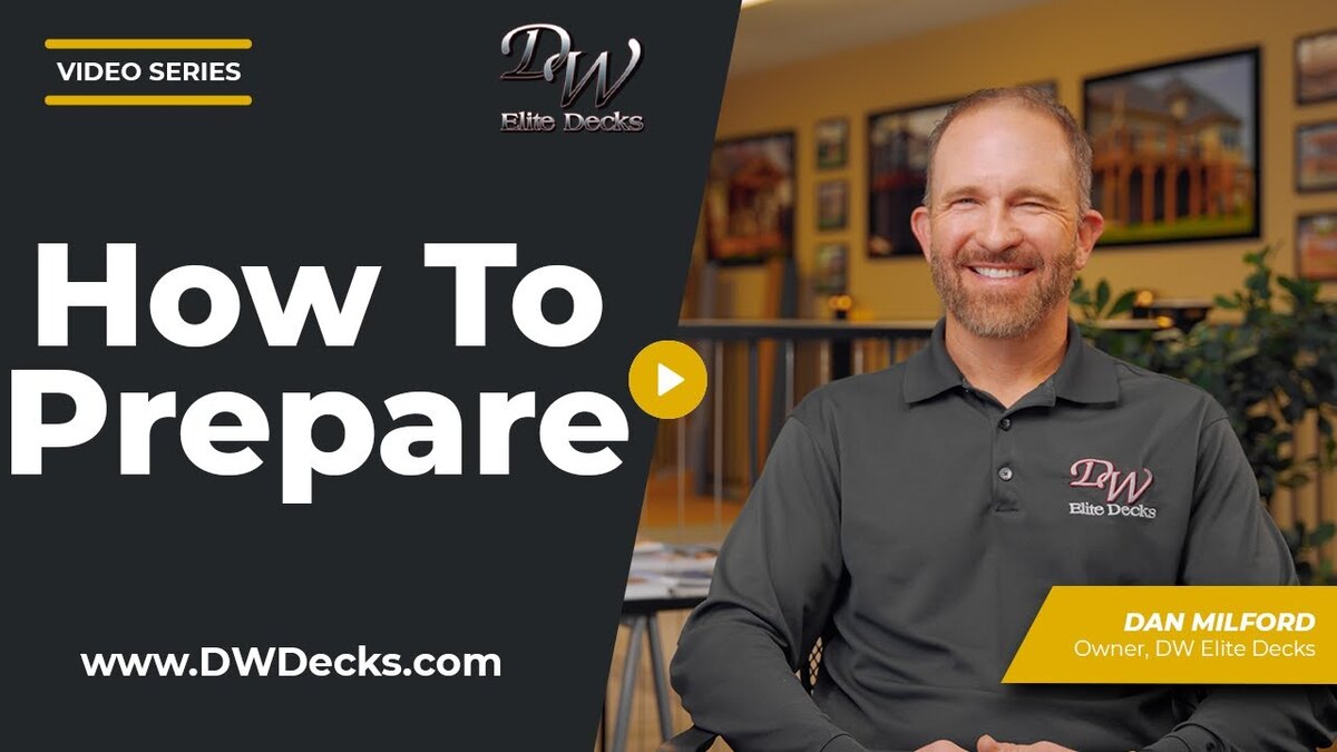 prepare for a new deck