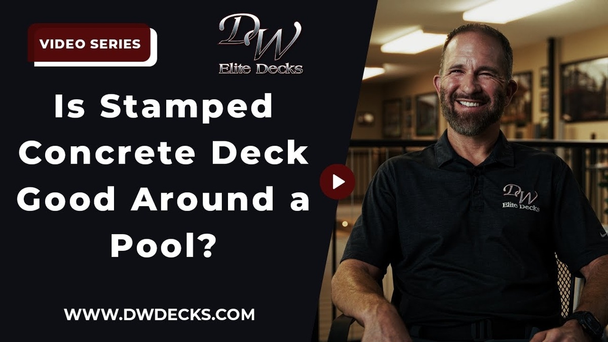stamped concrete pool deck